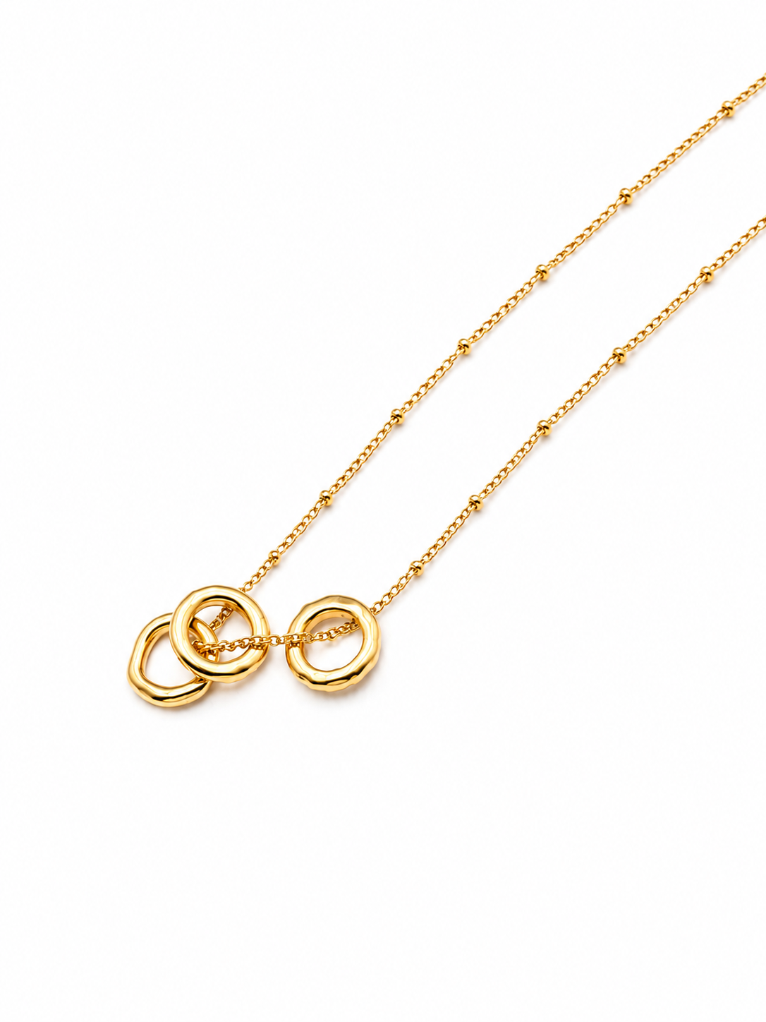 Emerald Triple Charm Necklace
