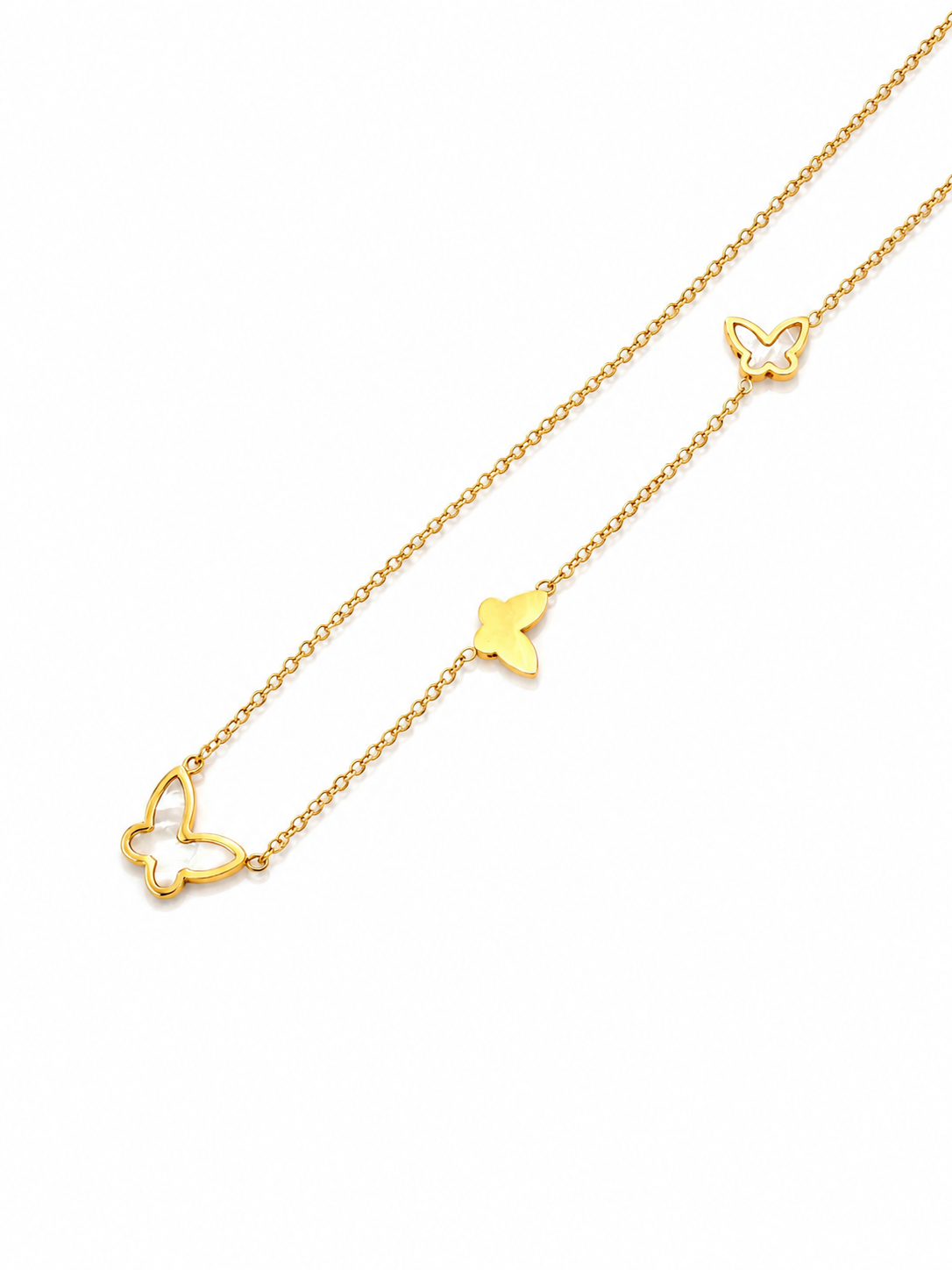 Mother of Pearl Butterfly Necklace