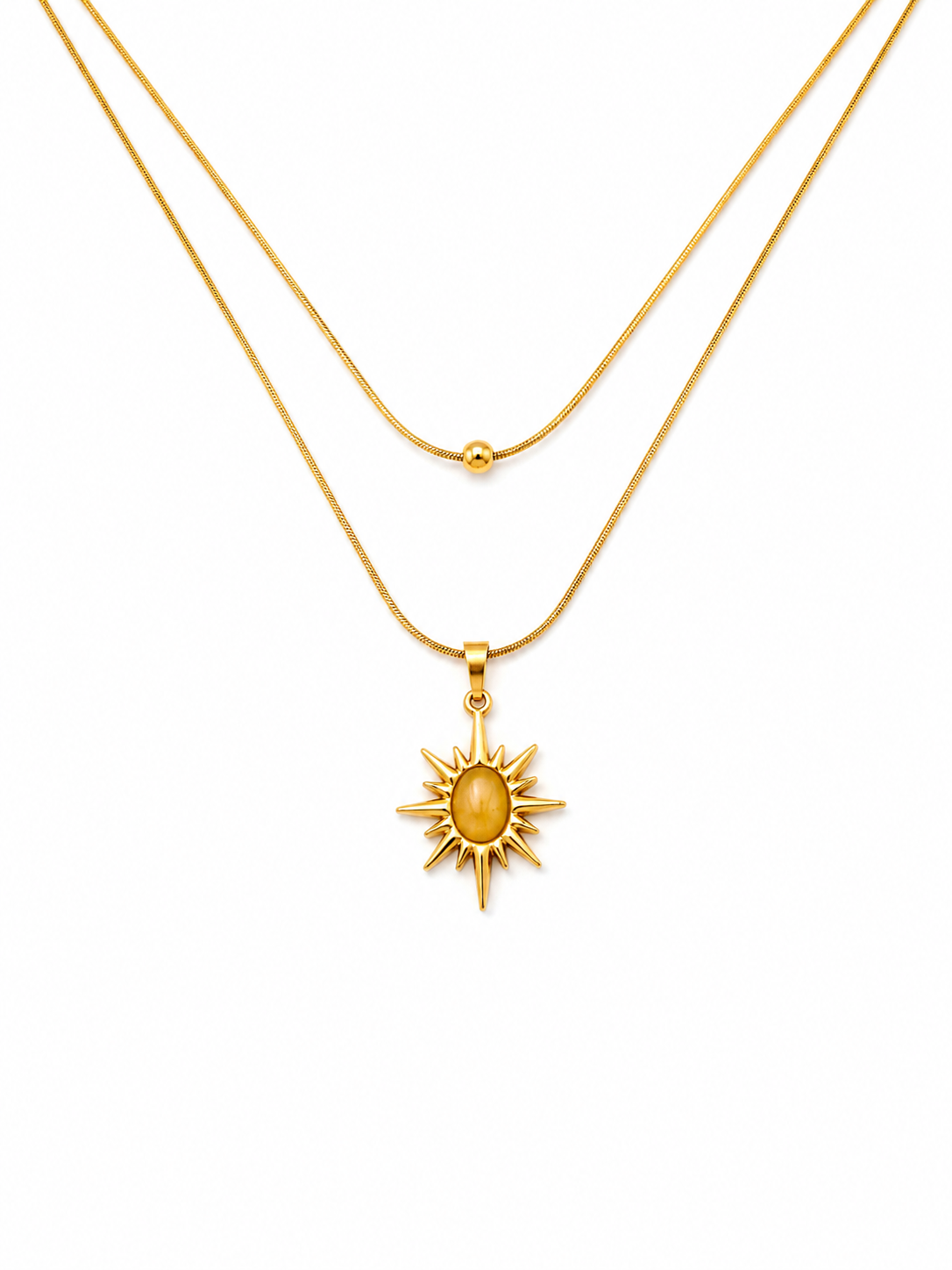 Celestial Layered Sun Necklace