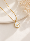Mother of Pearl Whale Charm Pendant