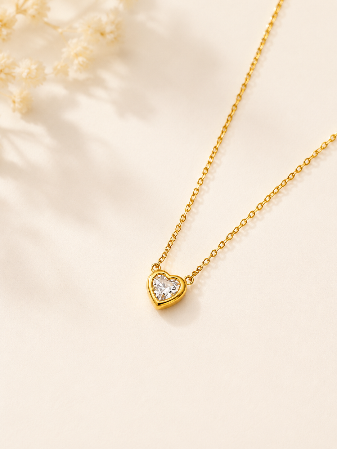 Crystal Cut Heart Necklace