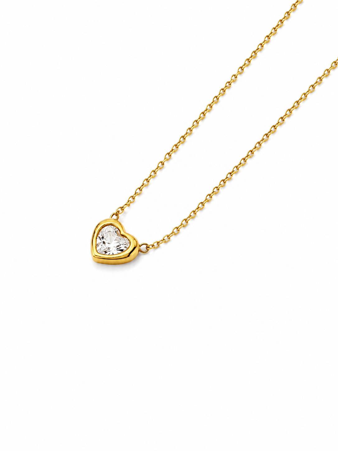 Crystal Cut Heart Necklace