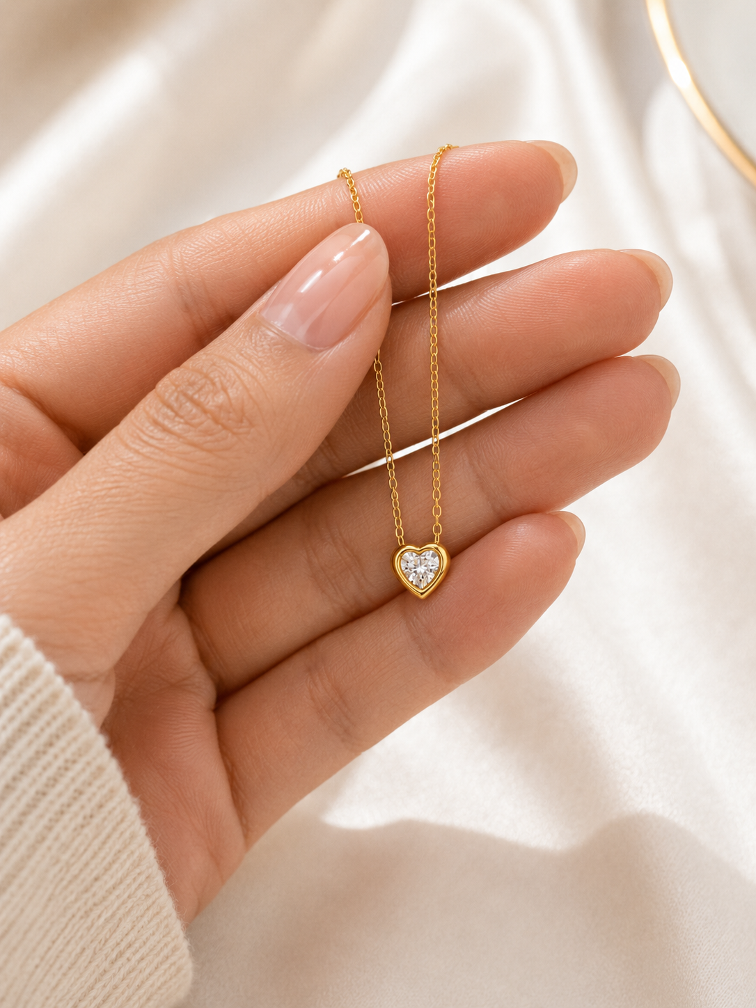 Crystal Cut Heart Necklace