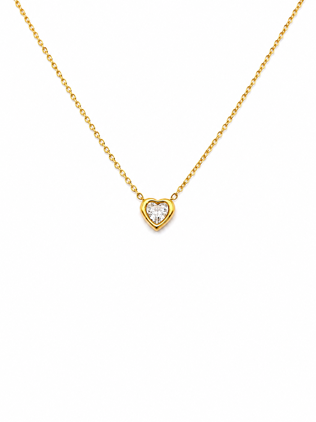 Crystal Cut Heart Necklace