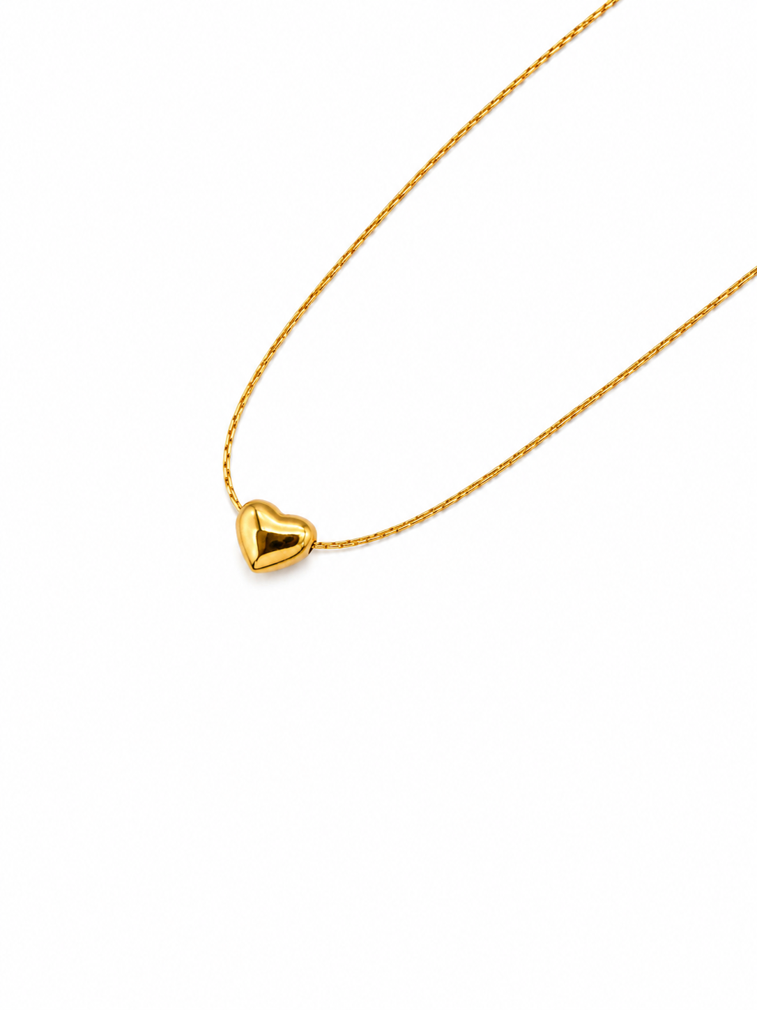Petite Golden Heart Necklace