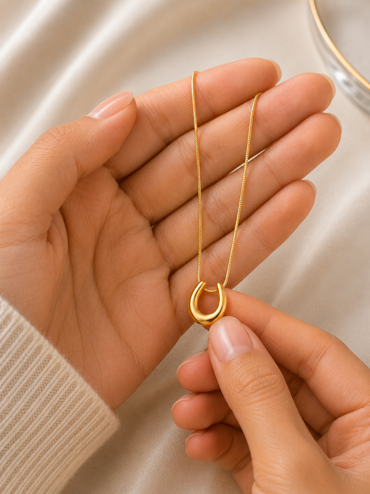 Golden Horseshoe Pendant