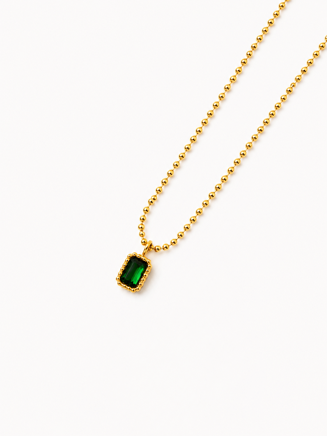 Emerald Cut Green Pendant
